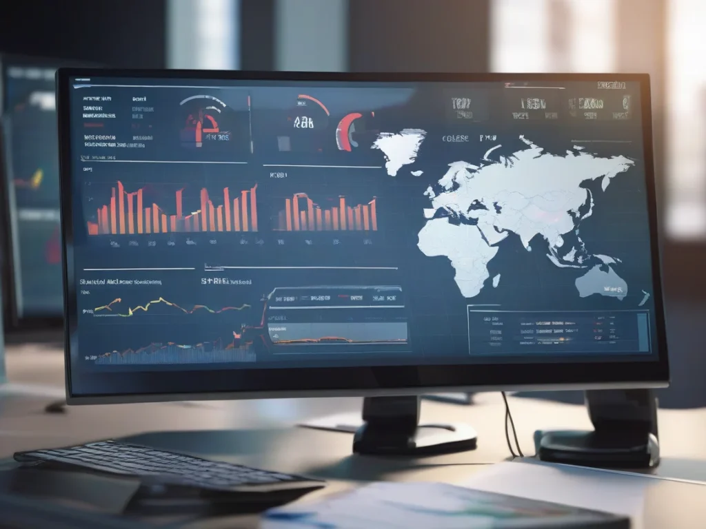 Tableau de bord numérique illustrant la gestion des coûts récurrents d'un site internet.